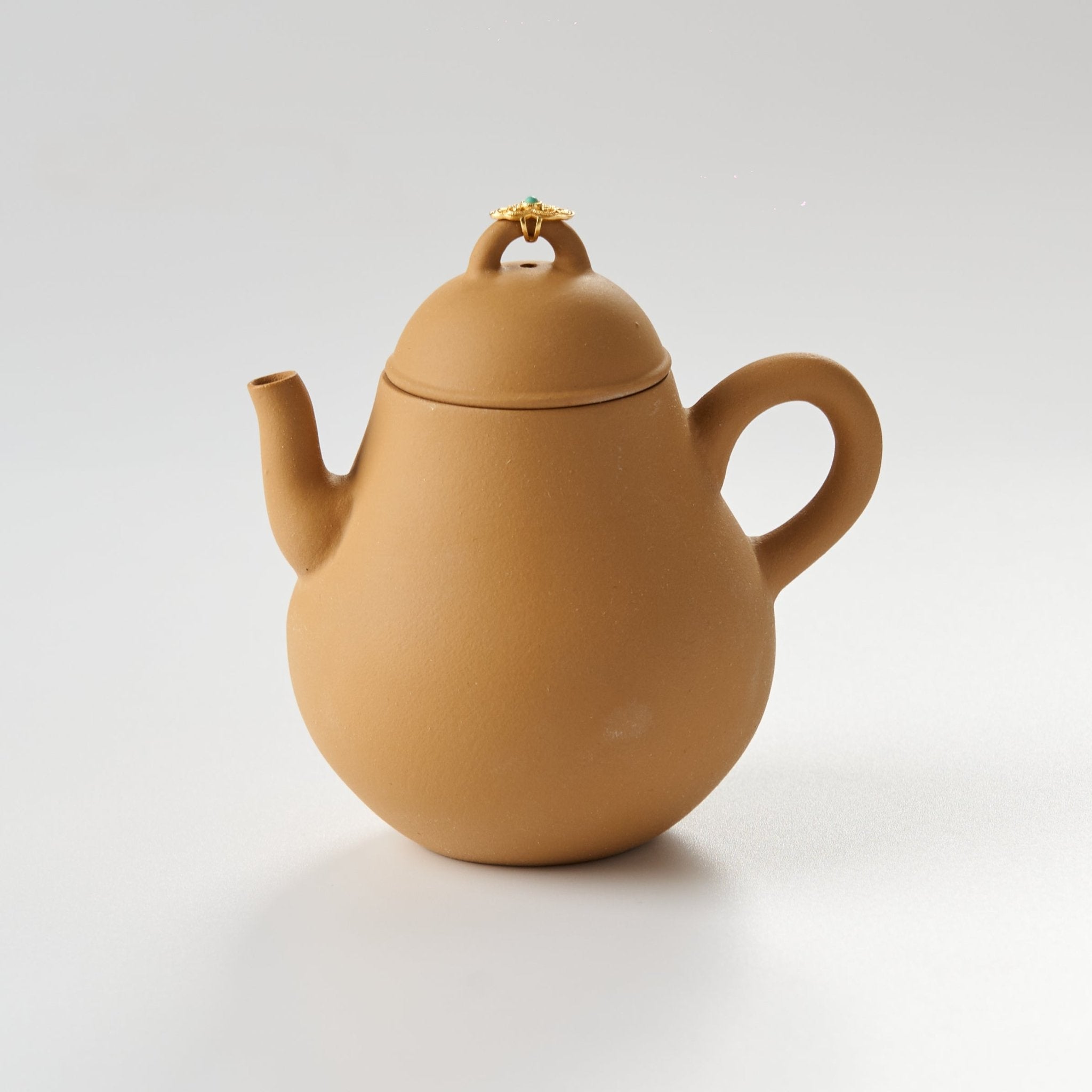 Pear - shaped Yellow Clay Teapot - Summit Breeze Tea