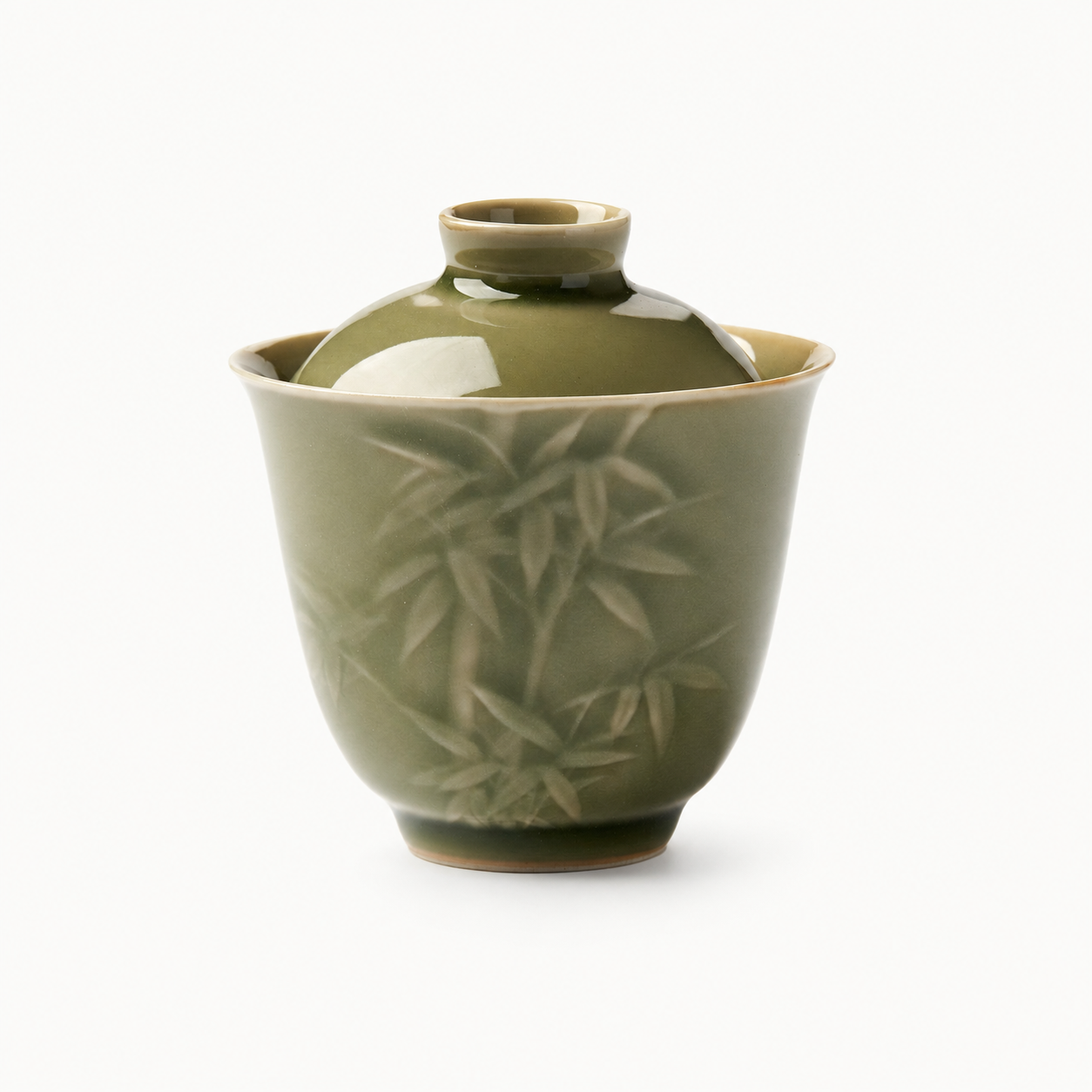 Bamboo Faux Relief Gaiwan - Summit Breeze Tea