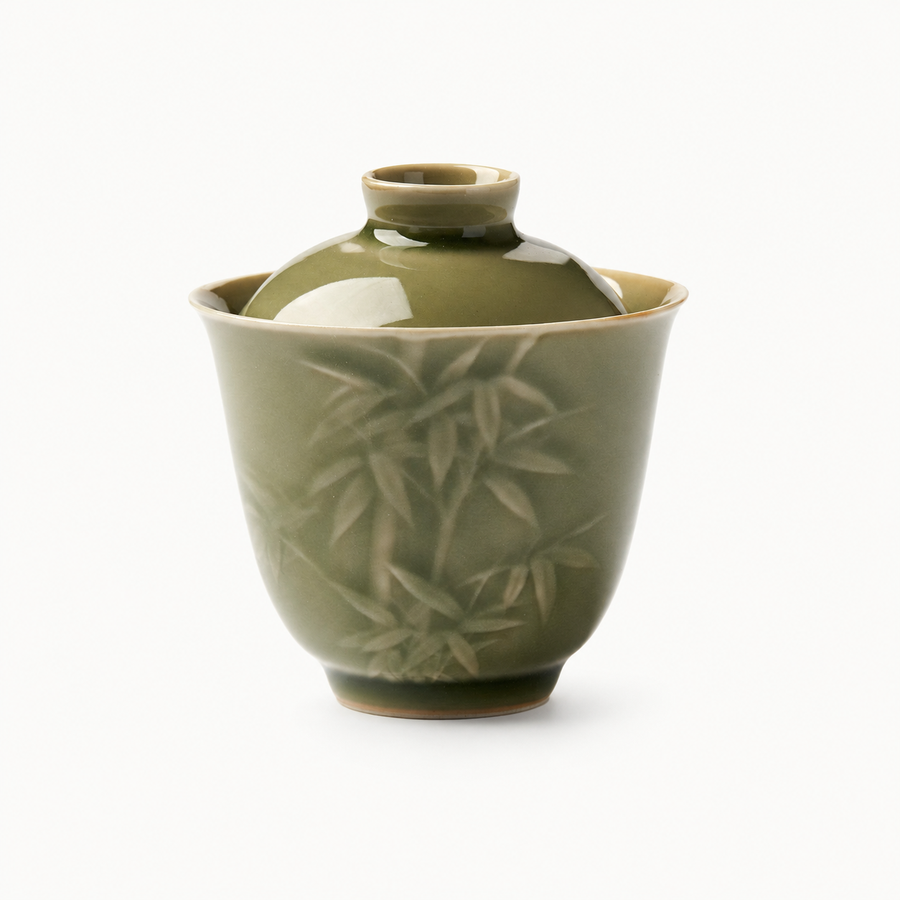 Bamboo Faux Relief Gaiwan - Summit Breeze Tea