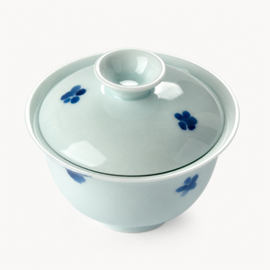 Blue Hand-Painted Petal Gongfu Gaiwan - Summit Breeze Tea