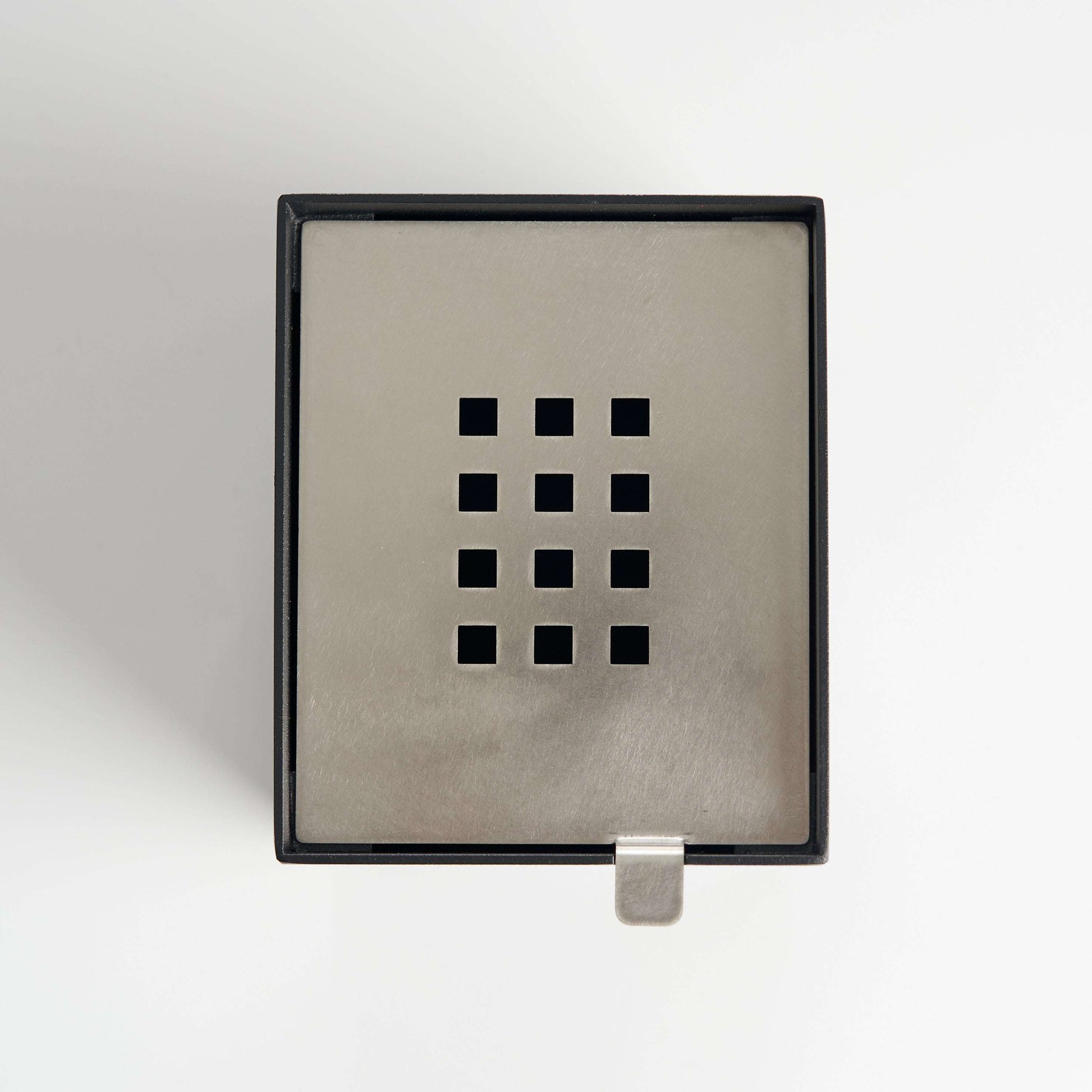 Square iron tea waste bowl top