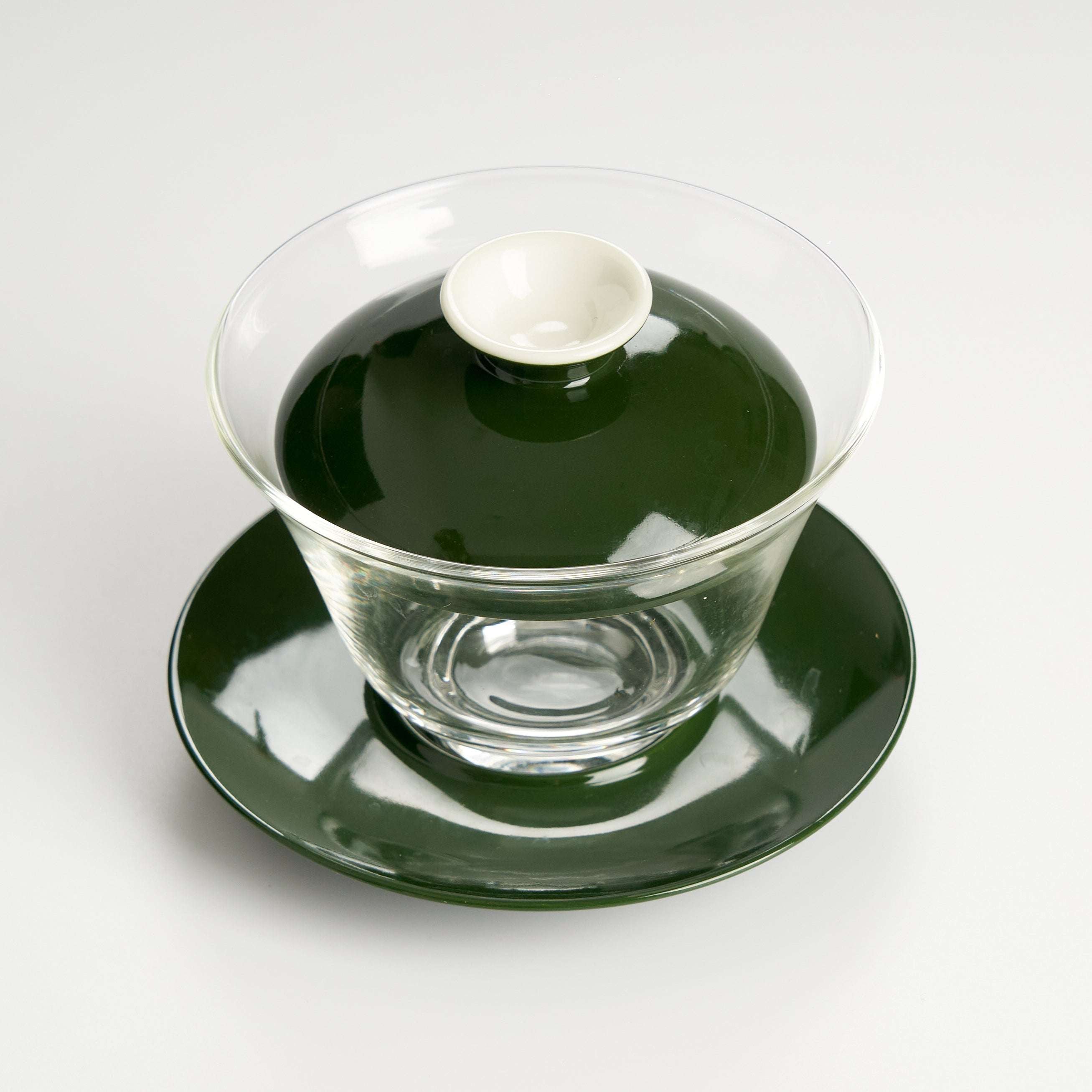Green Ceramic Glass Gaiwan