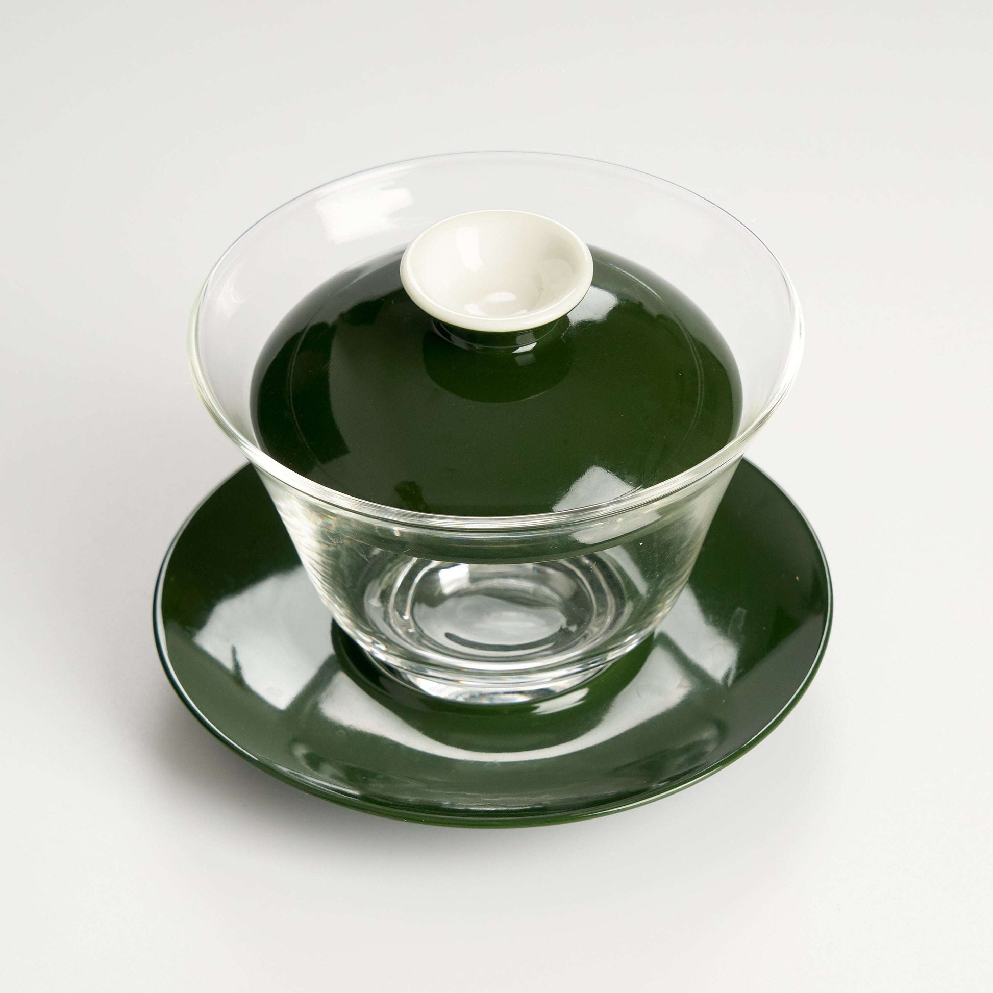 Green Ceramic Glass Gaiwan