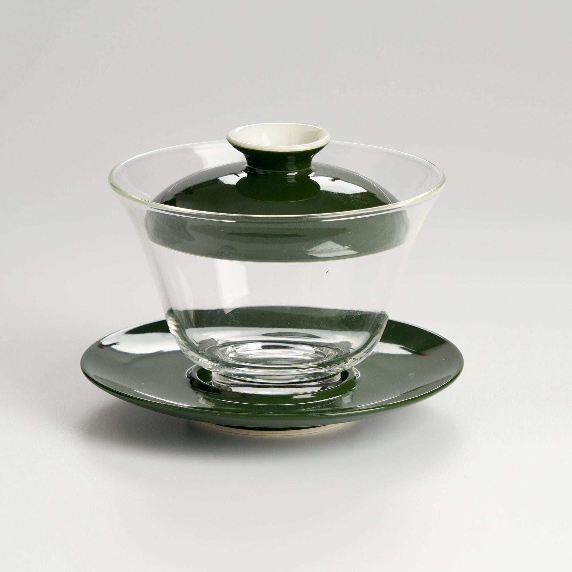 Green Ceramic Glass Gaiwan