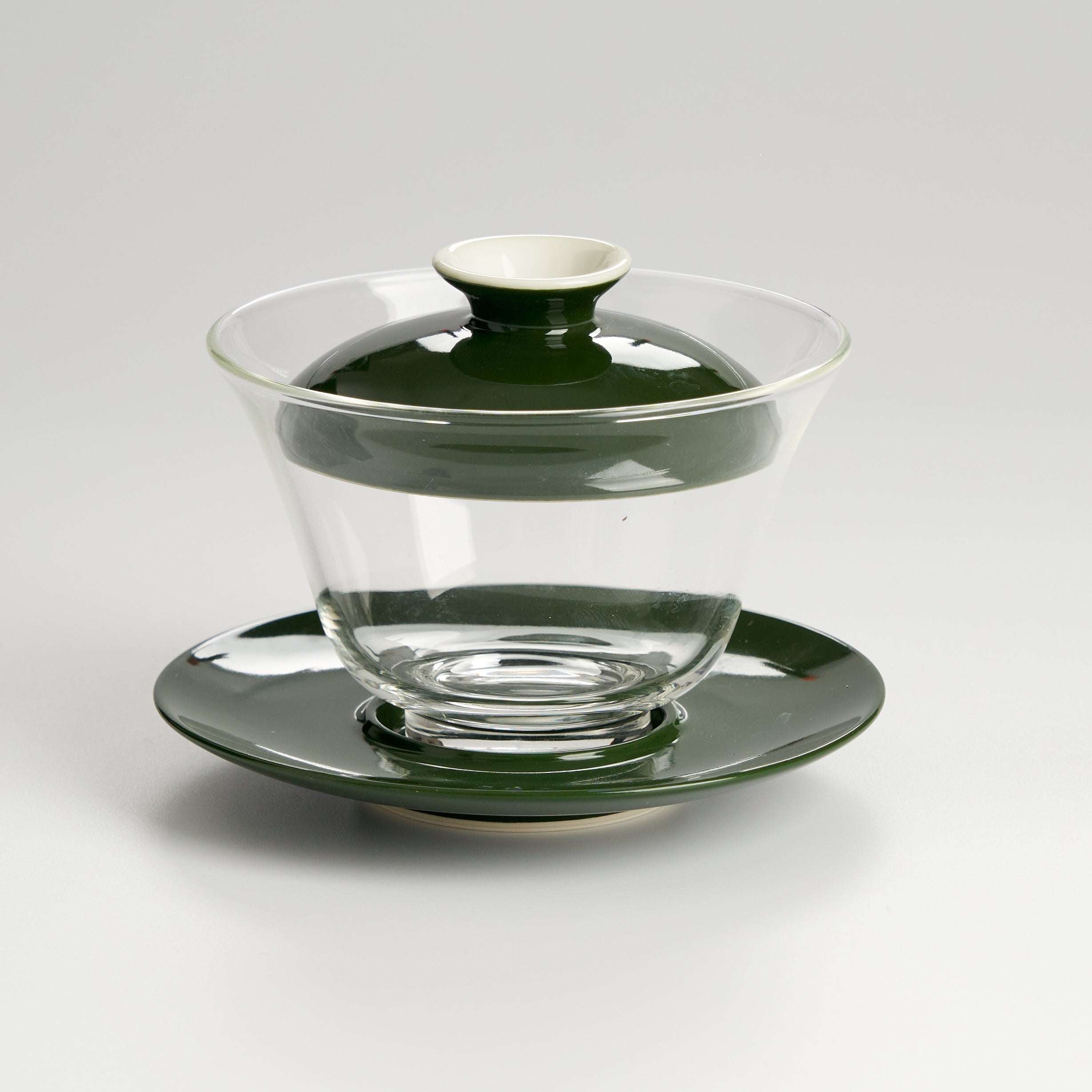Green Ceramic Glass Gaiwan