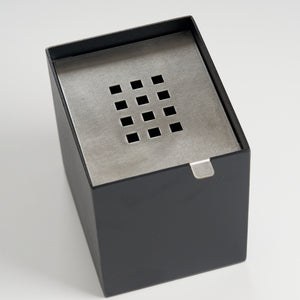 Black square tea waste container