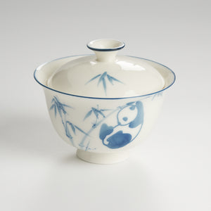 Hand painted panda tea gaiwan