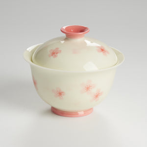 Hand painted floral gaiwan side