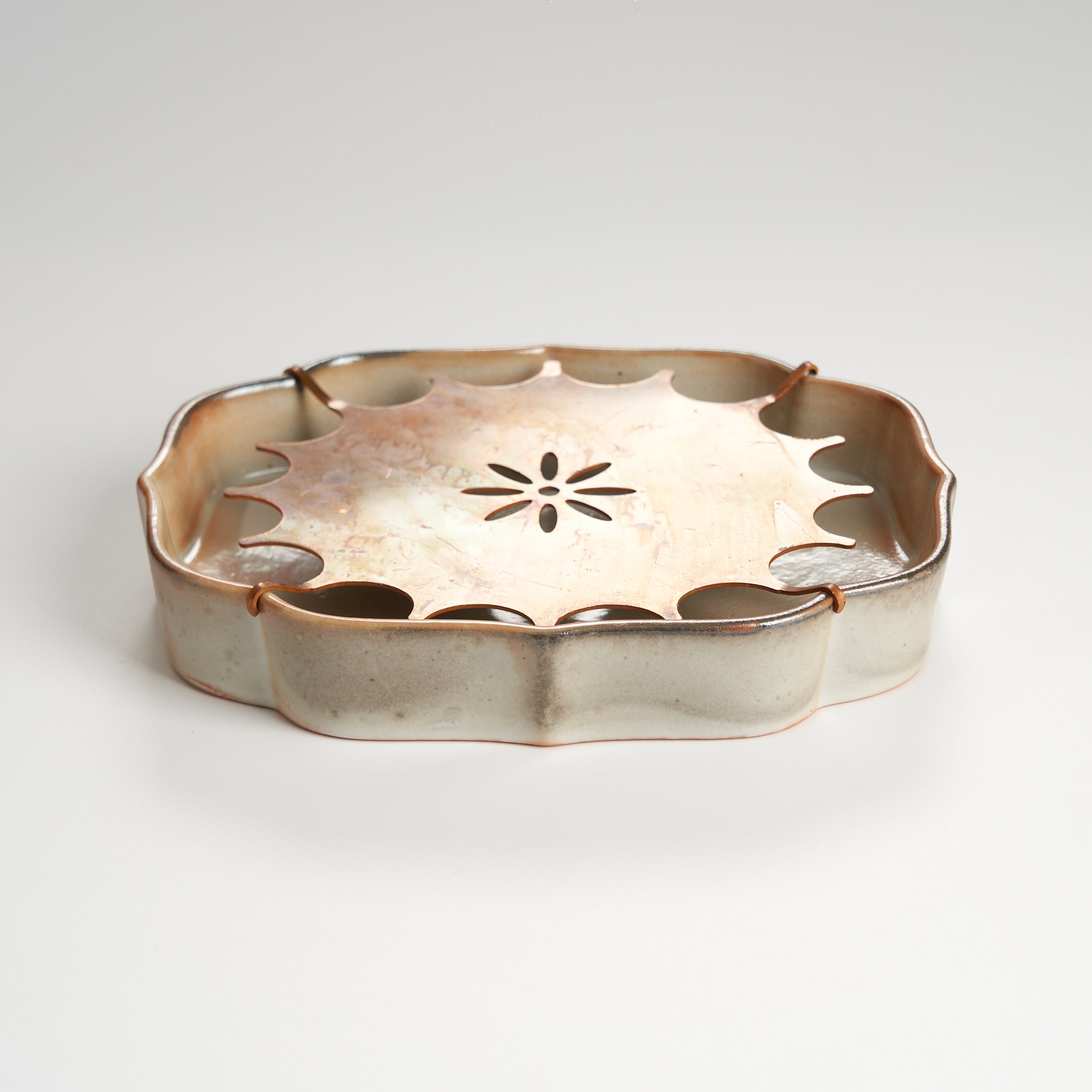 Vintage dry brewing tray brass lid