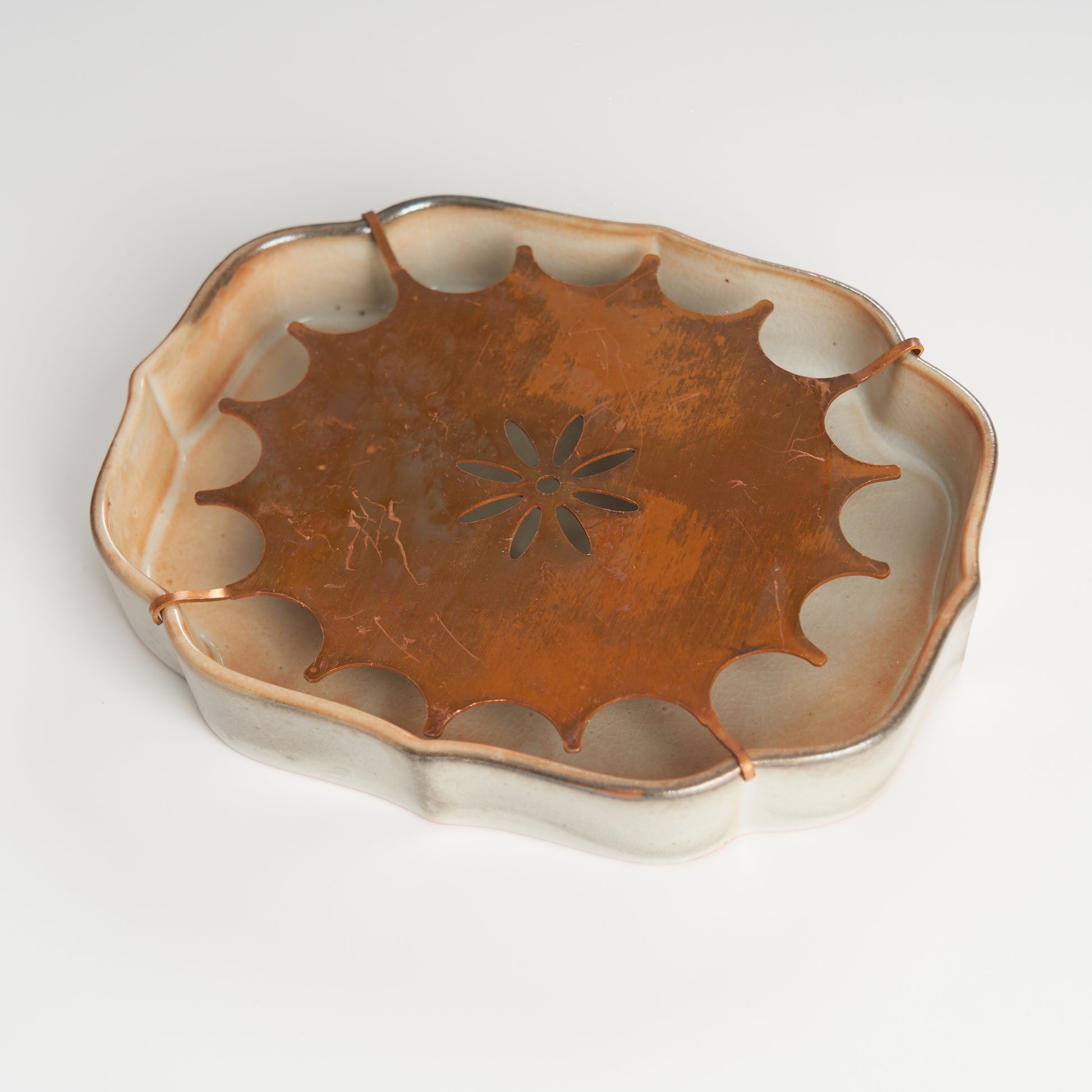 Vintage dry brewing tray brass lid