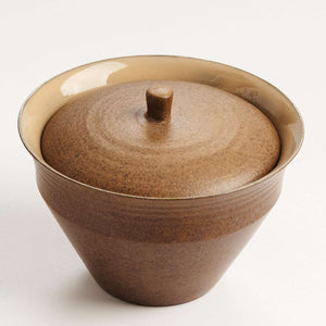 Earth glazed gaiwan with domed lid