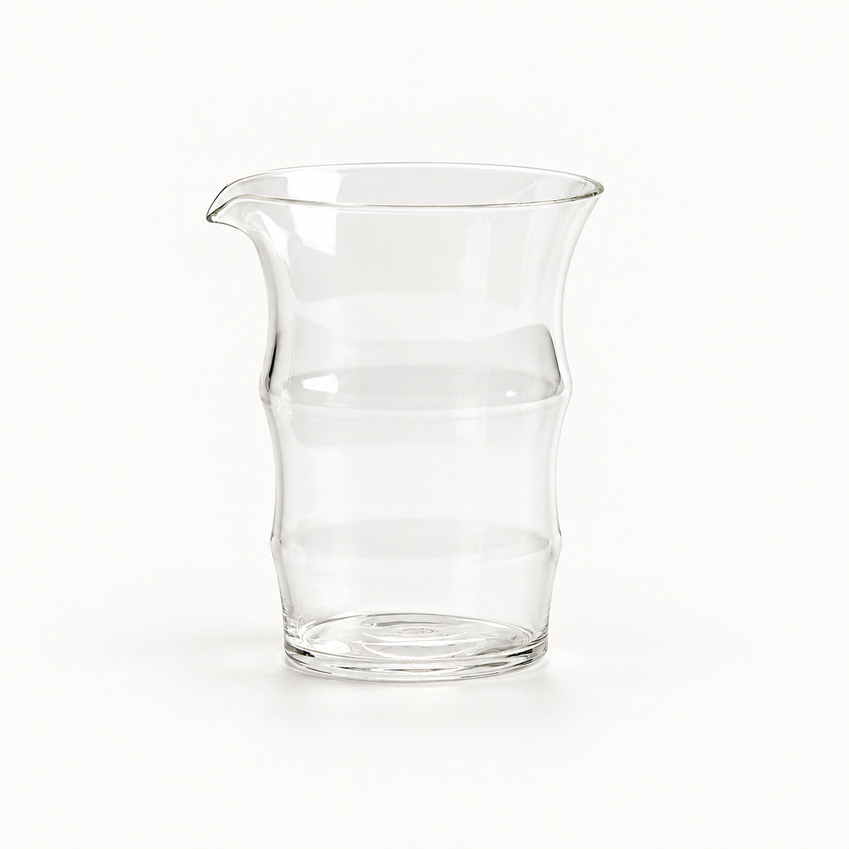 Small Bamboo-Joint Glass Fair Cup — front view
