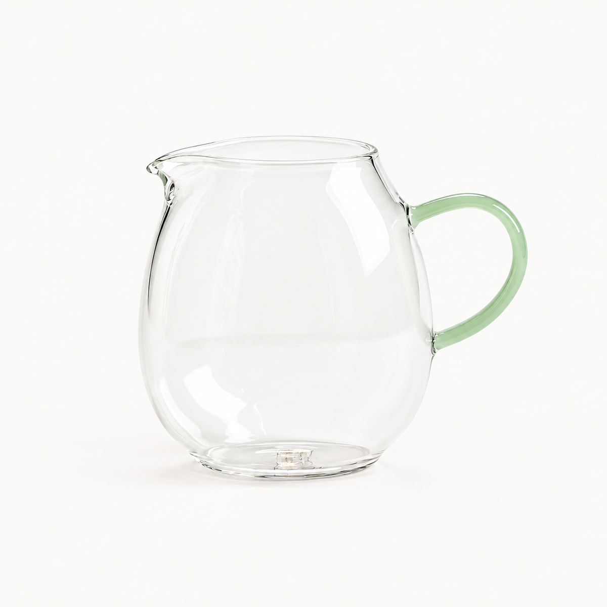 Small Green-Handled Glass Fair Cup — front view