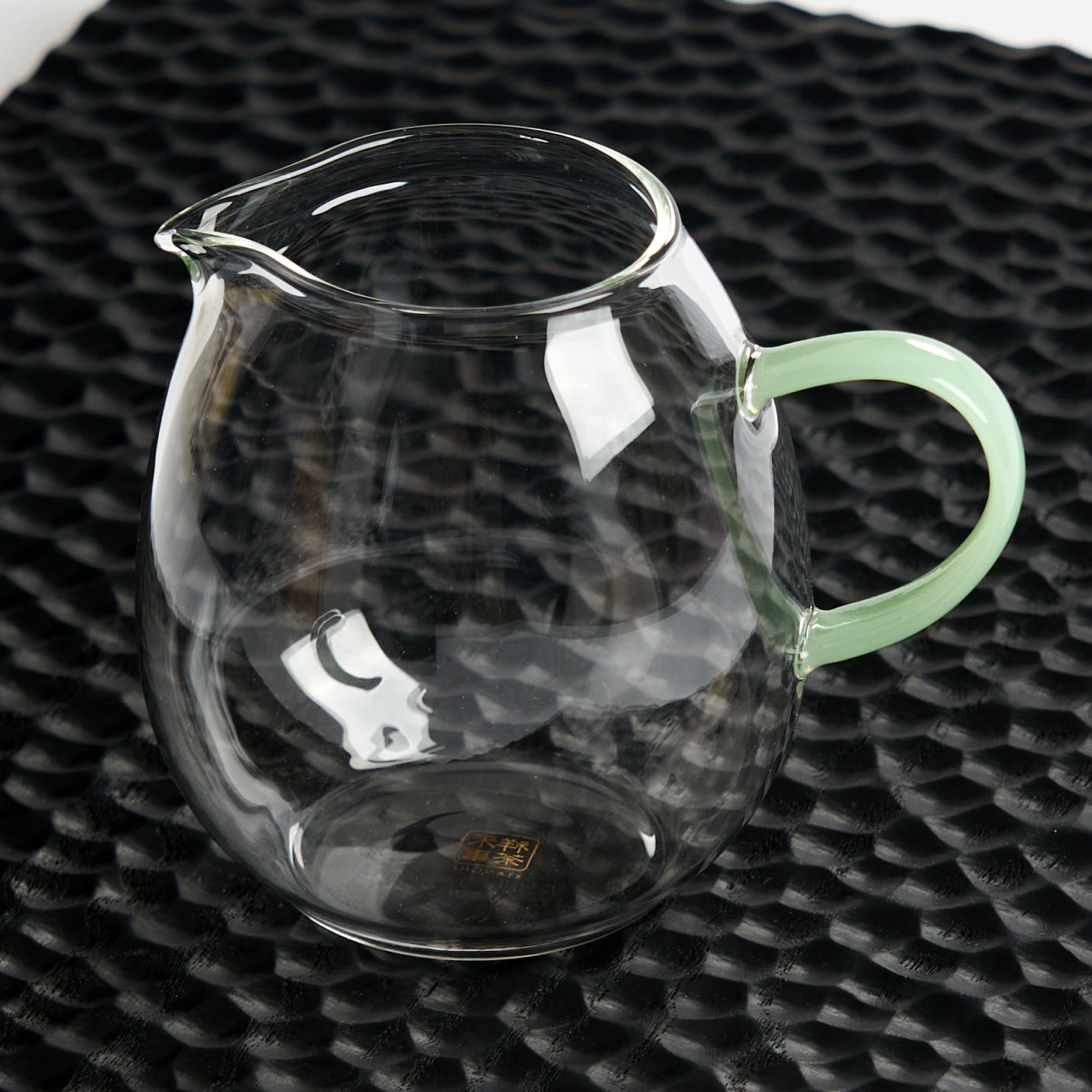 Small Green-Handled Glass Fair Cup — view 1