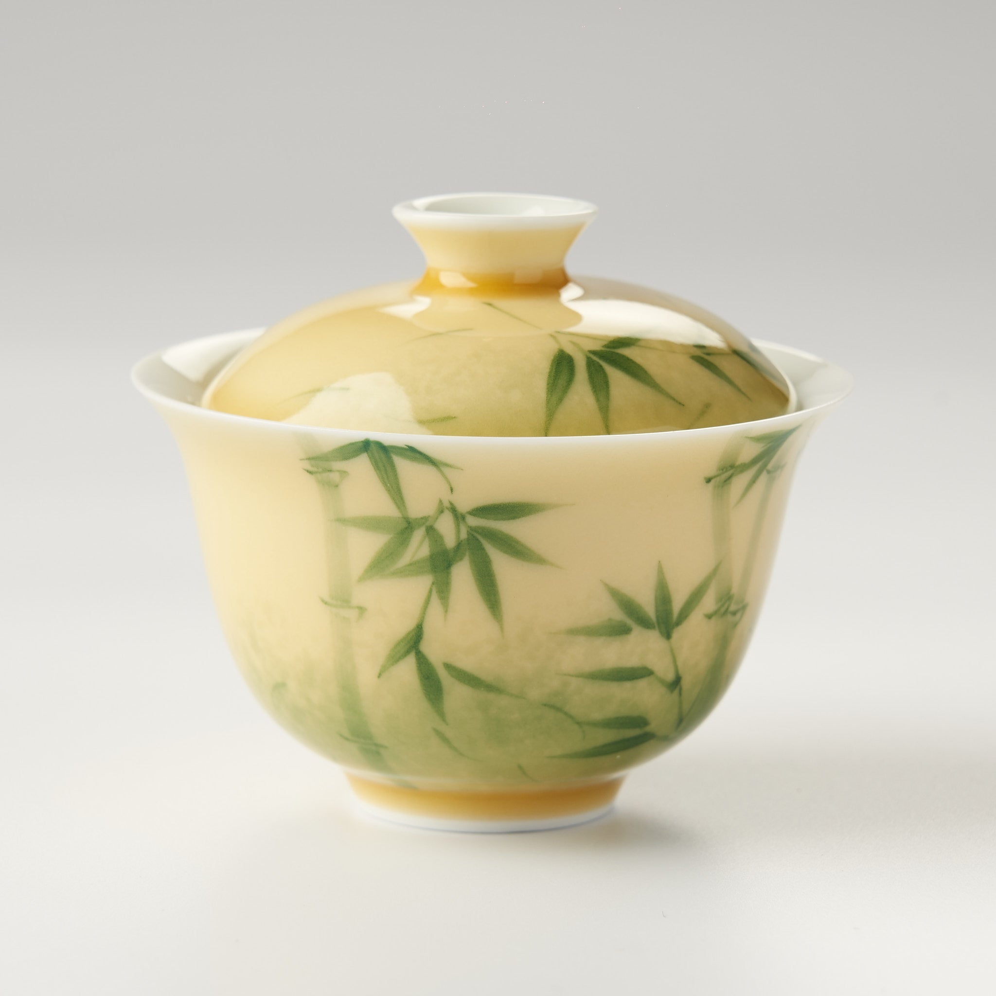 Bamboo Hand - painted Gaiwan - Summit Breeze Tea