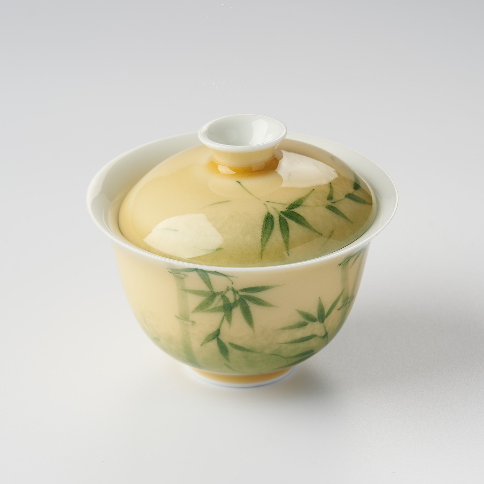 Bamboo Hand - painted Gaiwan - Summit Breeze Tea