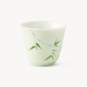 Bamboo Thin Porcelain Tasting Cup - Summit Breeze Tea