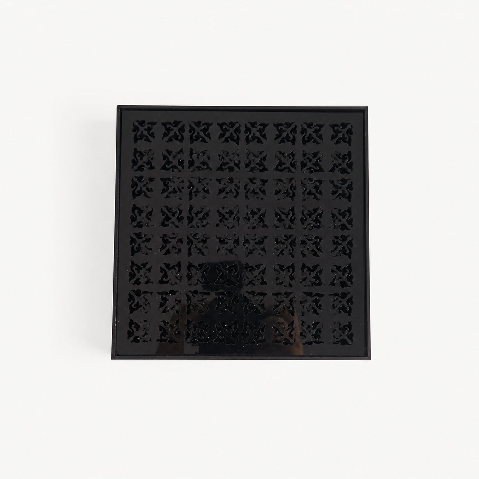 Black Acrylic Tea Tray with Geometric Cutout Design - Summit Breeze Tea