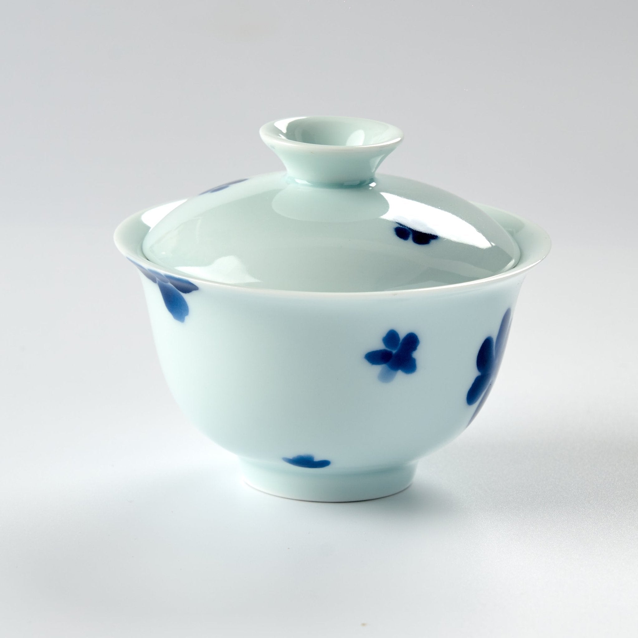 Blue Hand - Painted Petal Gongfu Gaiwan - Summit Breeze Tea