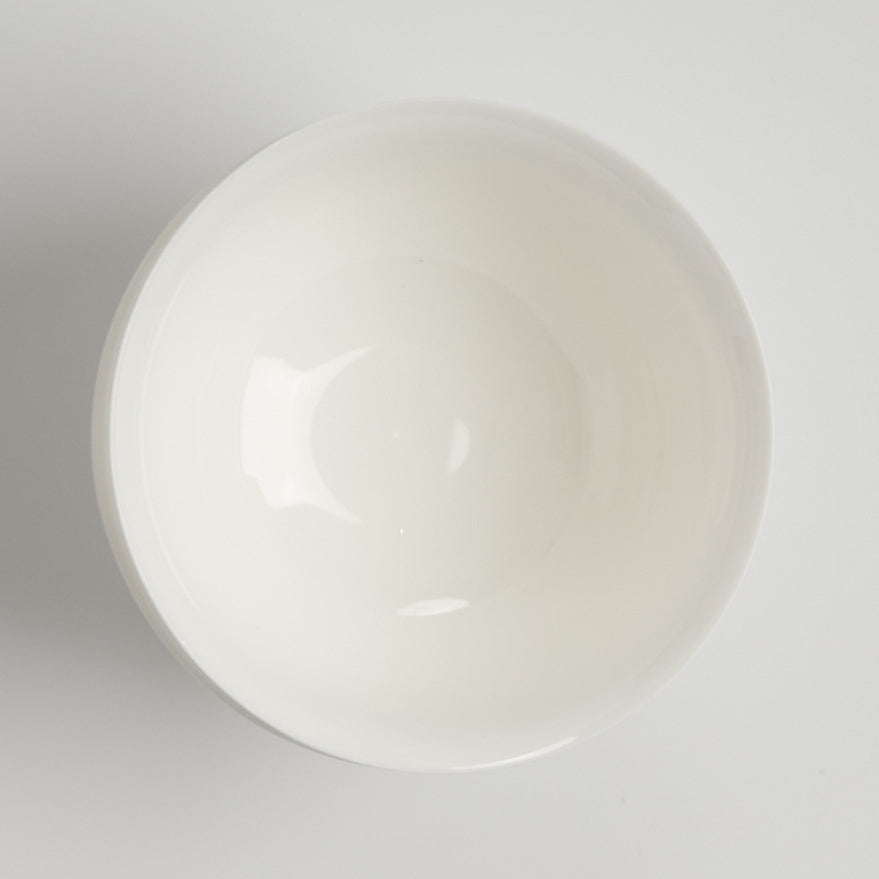 Bone china inverted-rim tasting cup, top-down interior view