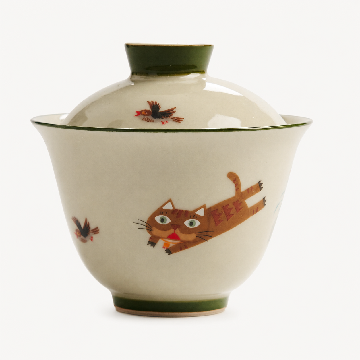 Cat Chasing Bird Gaiwan - Summit Breeze Tea