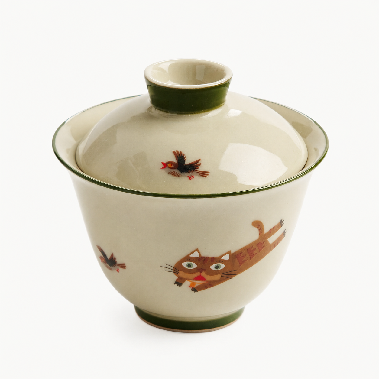 Cat Chasing Bird Gaiwan - Summit Breeze Tea