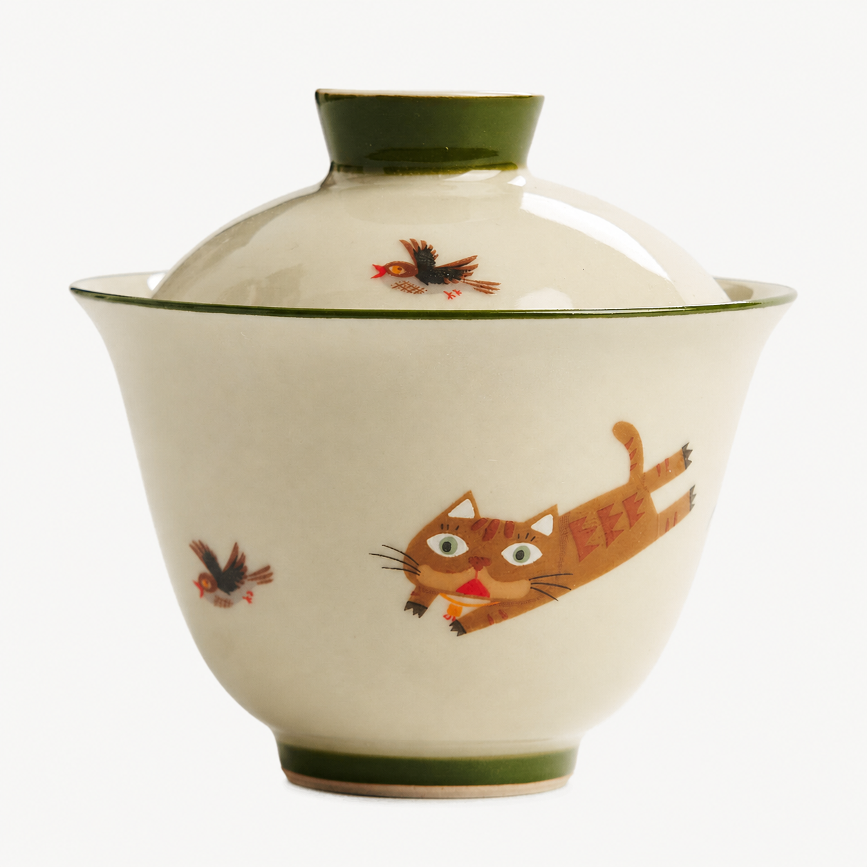 Cat Chasing Bird Gaiwan - Summit Breeze Tea