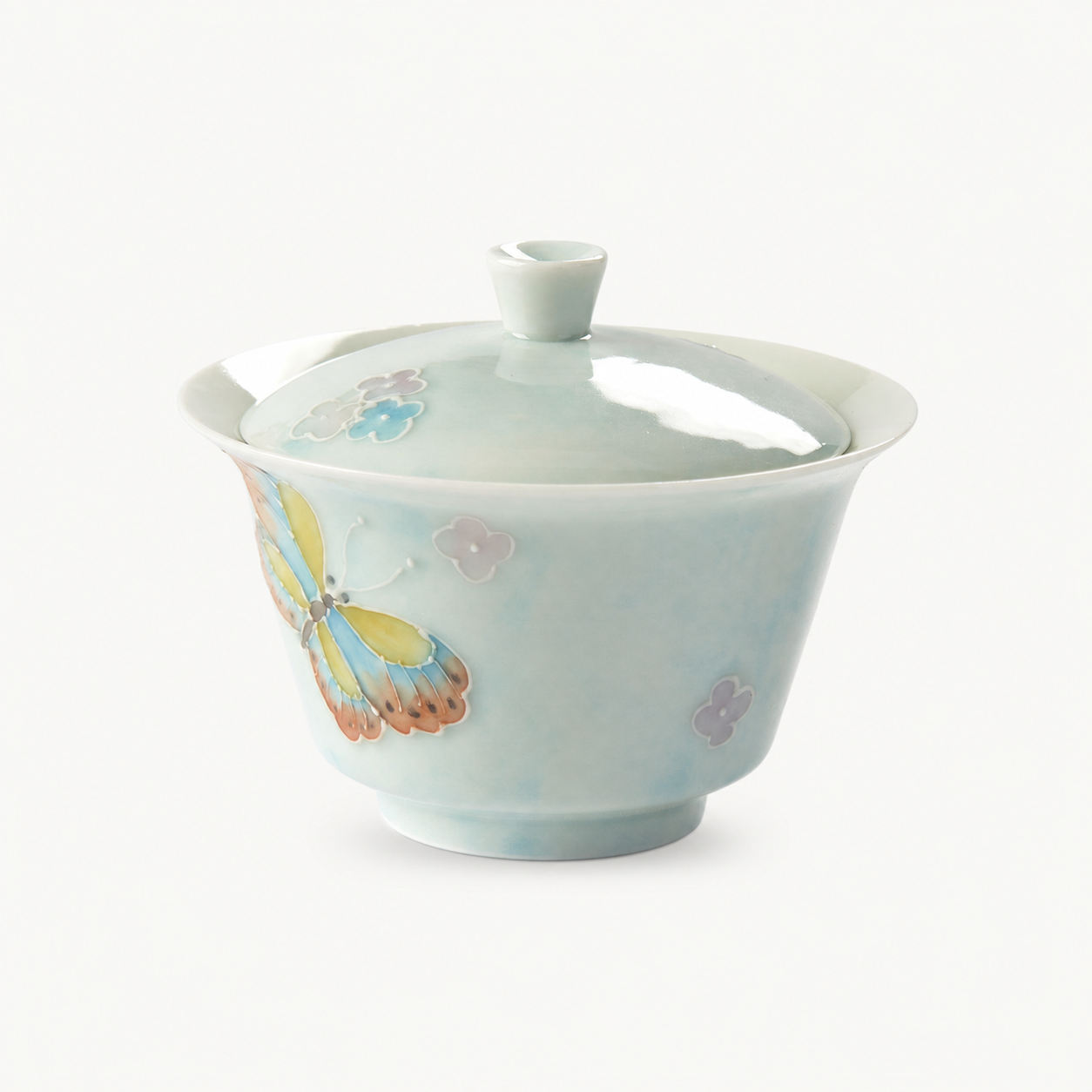Colorful Butterfly Gaiwan - Summit Breeze Tea