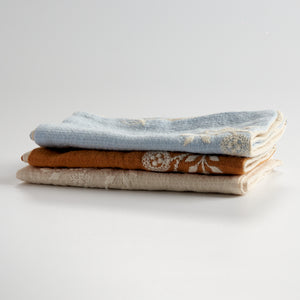 Cotton-Linen Embroidered Rectangular Tea Towel — side detail