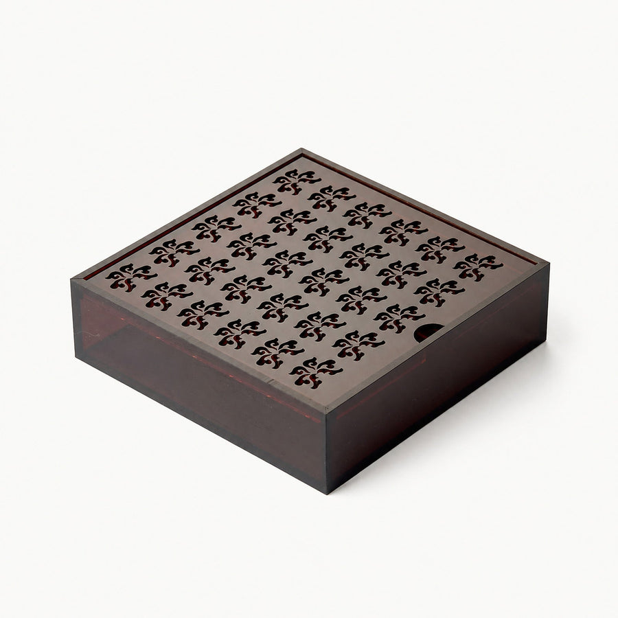 Dark Red Acrylic Tea Tray - Summit Breeze Tea