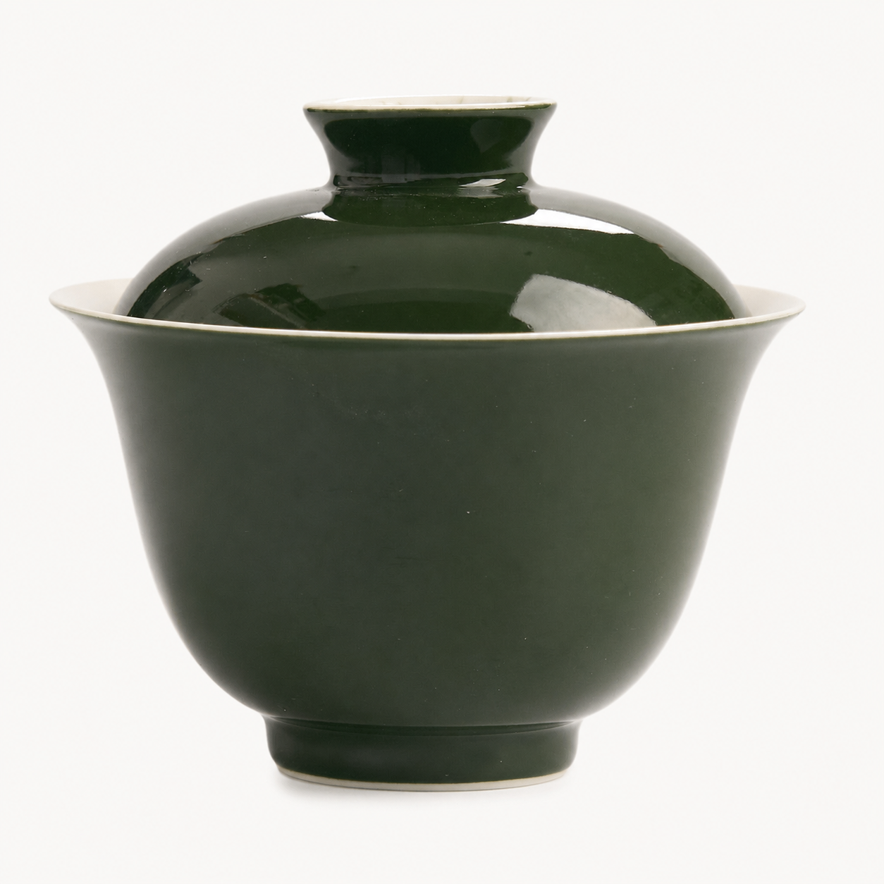 Evergreen Gaiwan with Hand-Painted Bamboo Motif - Summit Breeze Tea