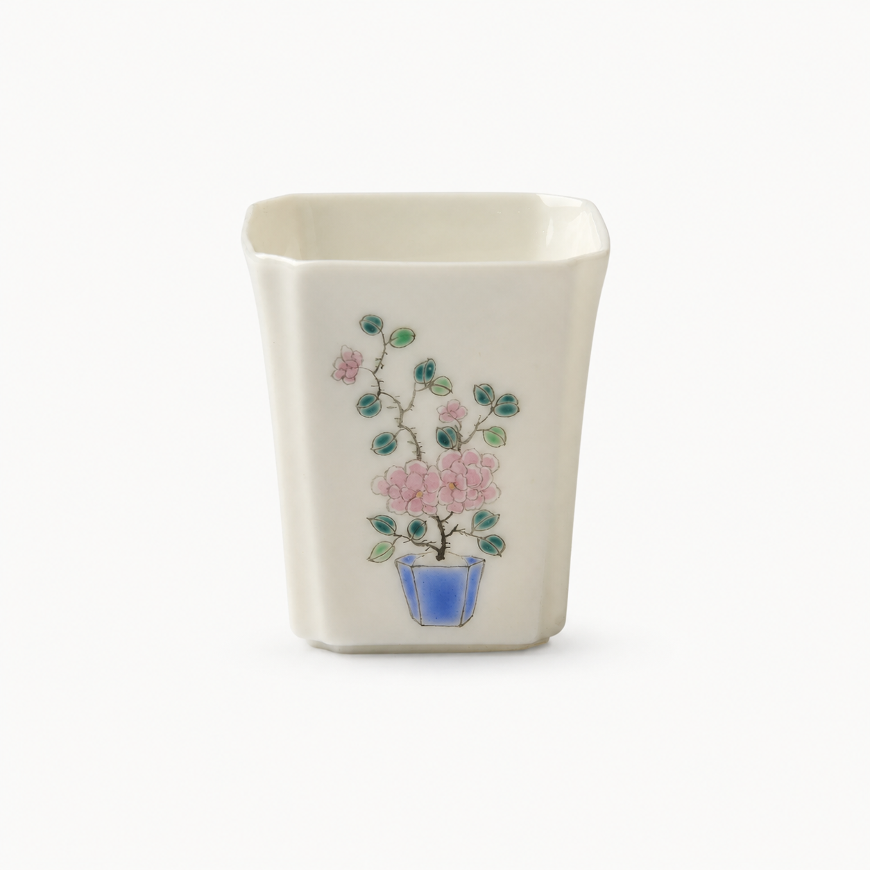 Floral Angular Tasting Tea Cup - Summit Breeze Tea