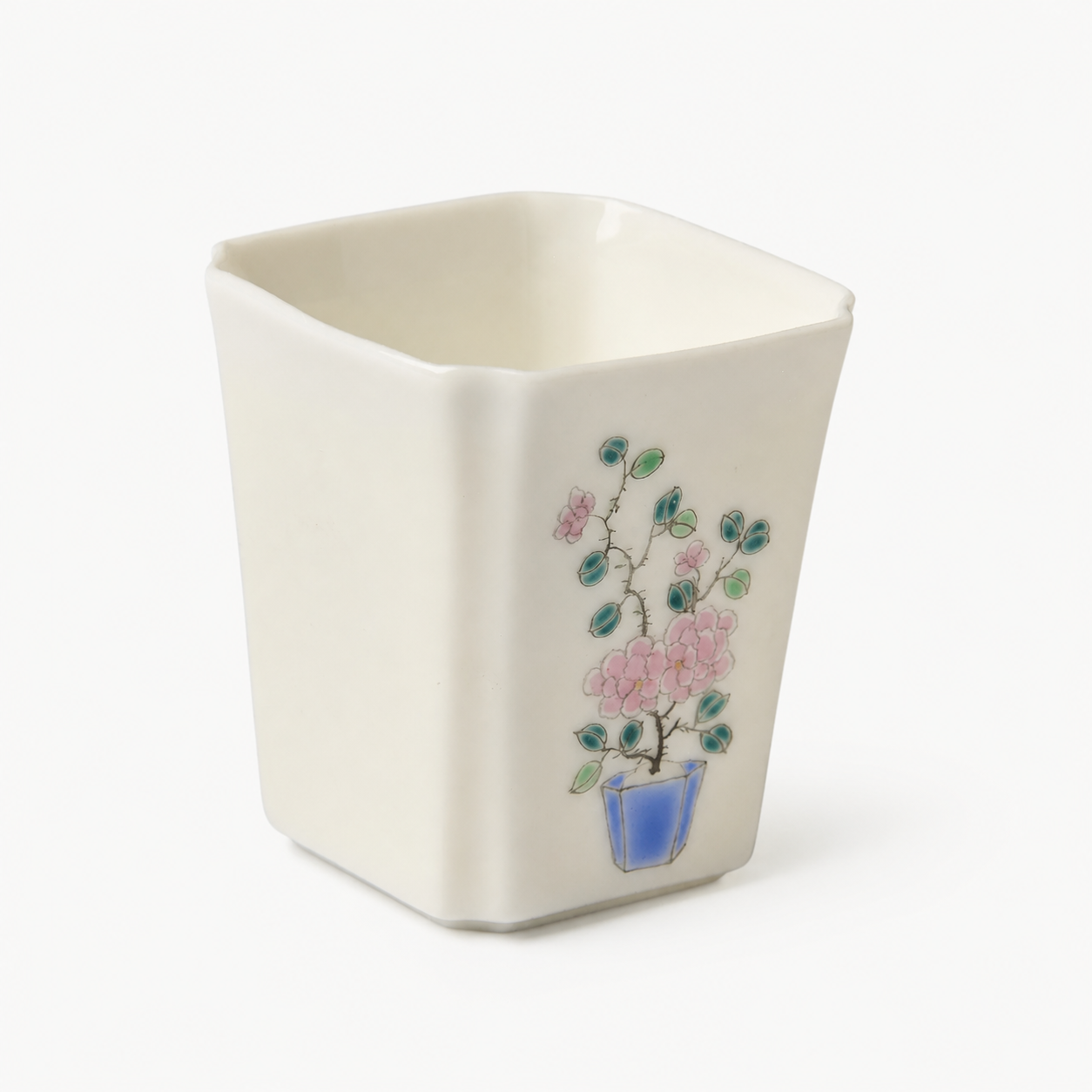 Floral Angular Tasting Tea Cup - Summit Breeze Tea