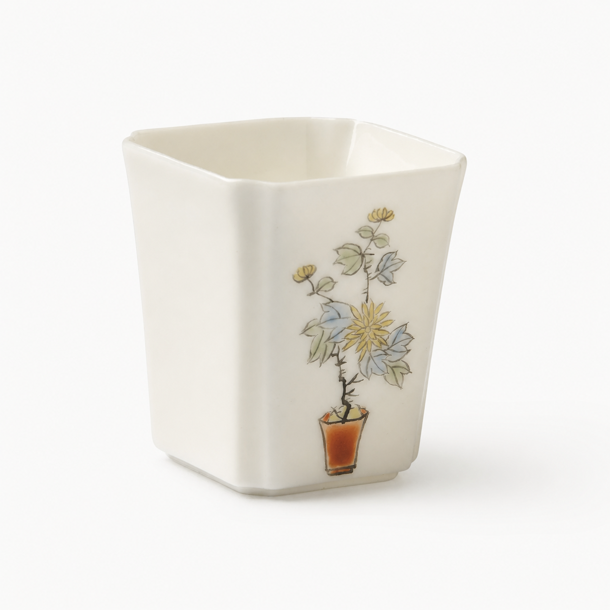 Floral Angular Tasting Tea Cup - Summit Breeze Tea