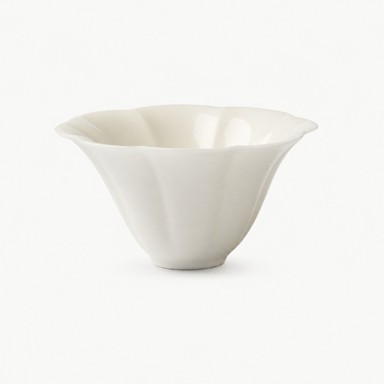 Flower Petal White Porcelain Tea Cup - Summit Breeze Tea