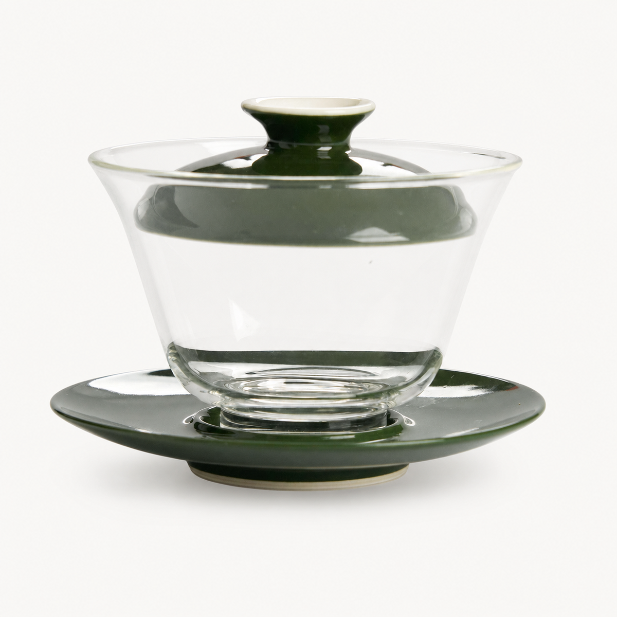 Green Ceramic Glass Gaiwan - Summit Breeze Tea