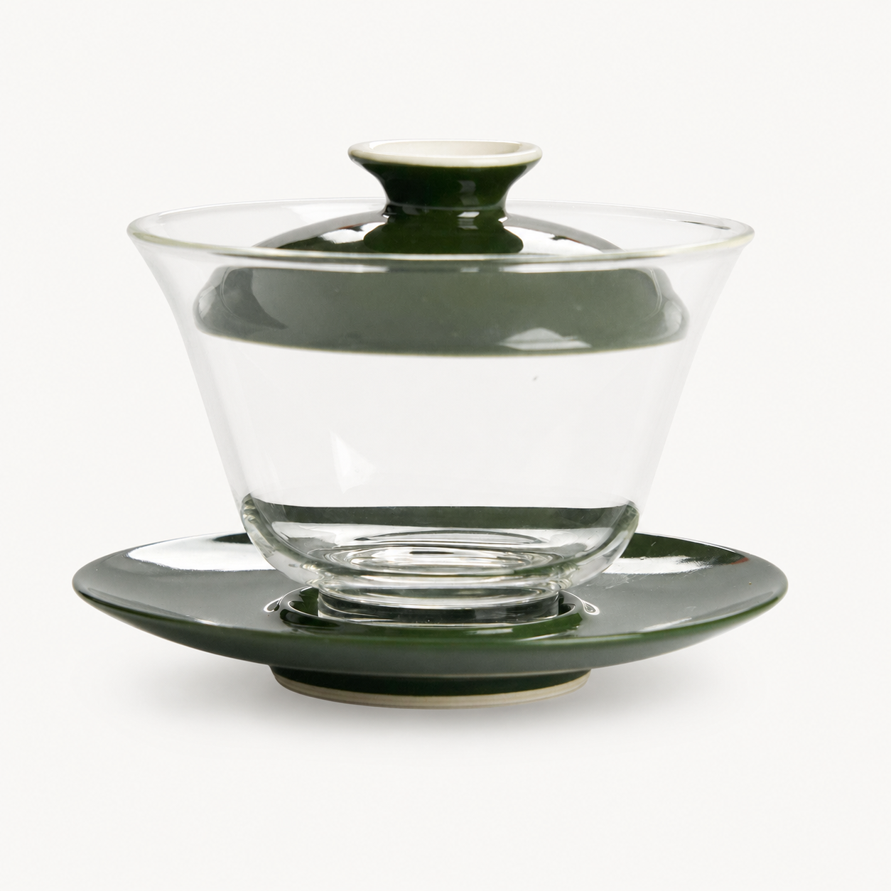 Green Ceramic Glass Gaiwan - Summit Breeze Tea
