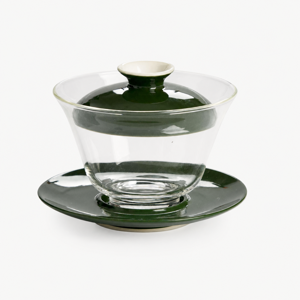Green Ceramic Glass Gaiwan - Summit Breeze Tea