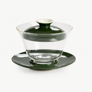 Green Ceramic Glass Gaiwan - Summit Breeze Tea