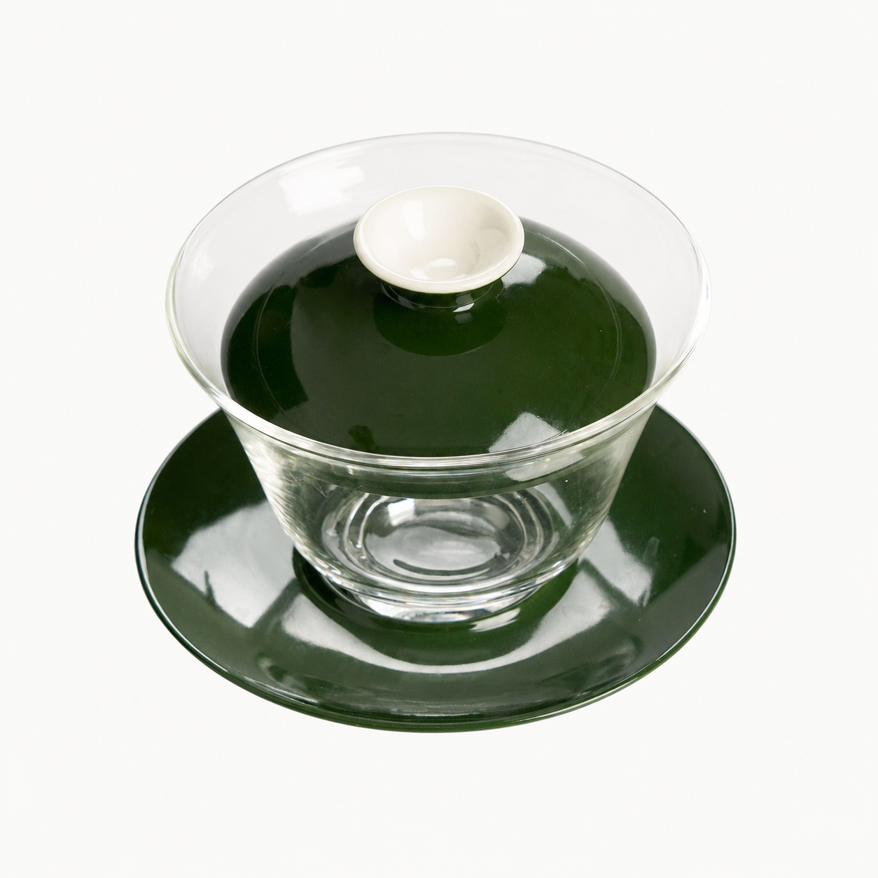 Green Ceramic Glass Gaiwan - Summit Breeze Tea