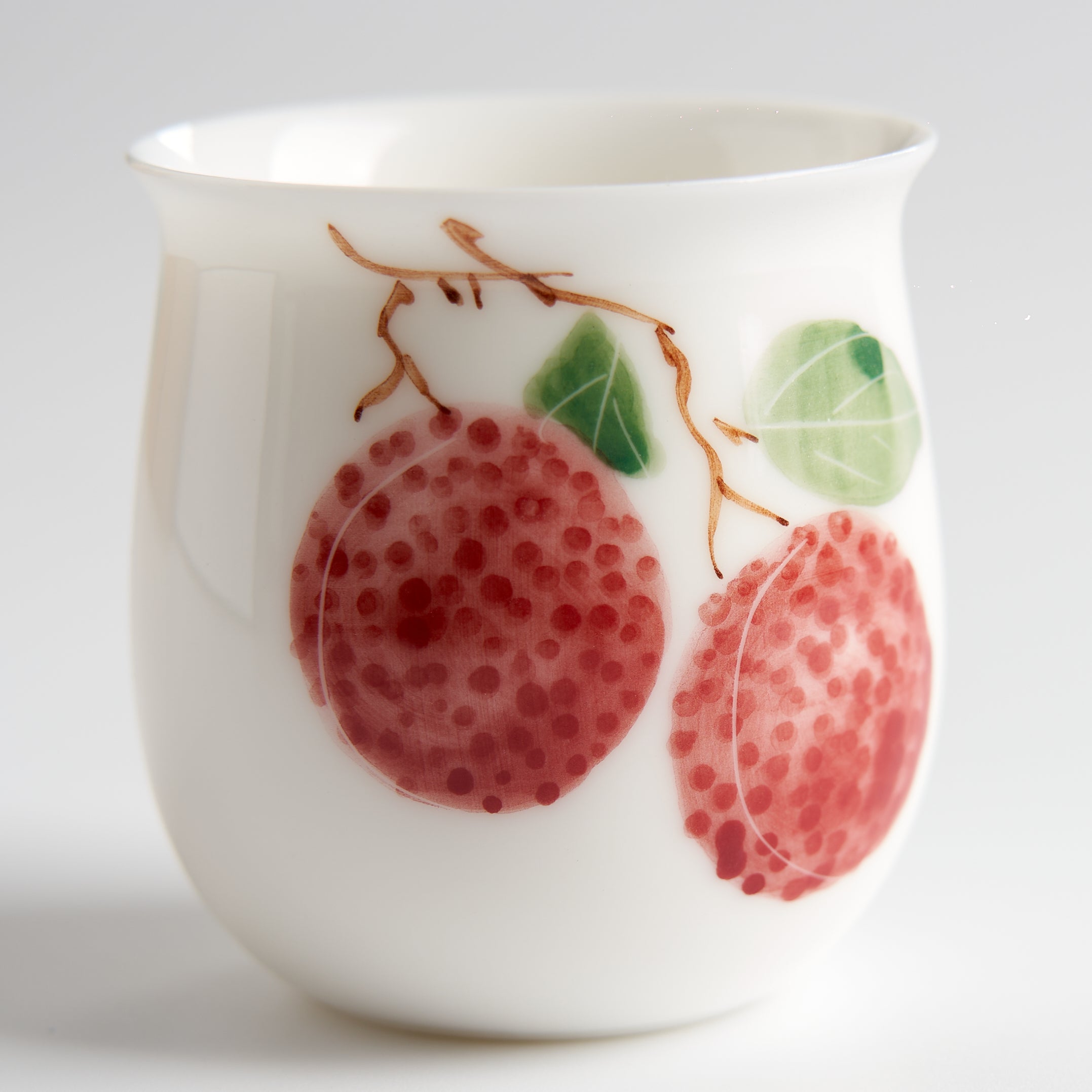 Hand-Painted Lychee Tasting Cup — painted detail