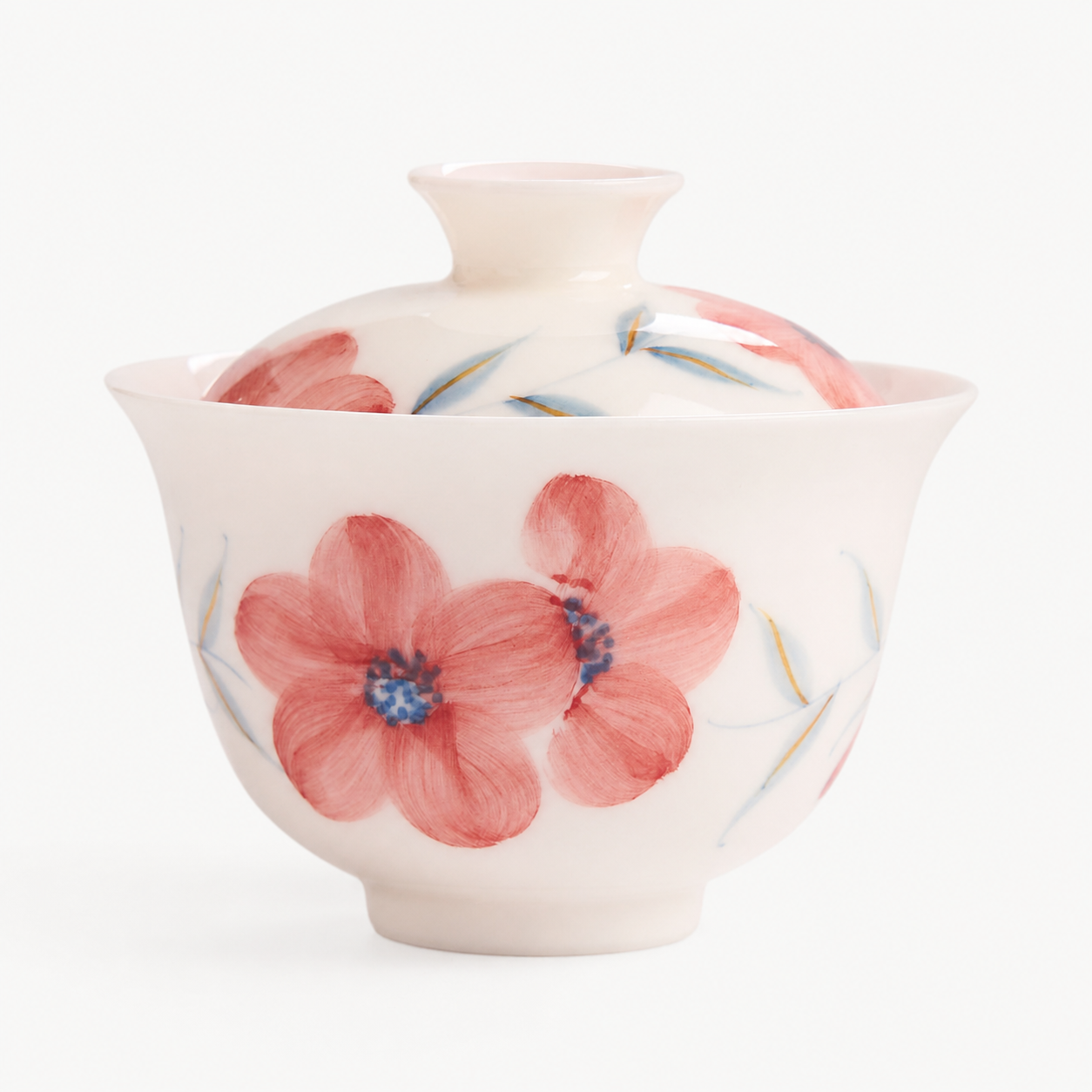 Hand-Painted Peach Blossom Gaiwan - Summit Breeze Tea