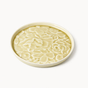 Light Green Floral Relief Tea Boat - Summit Breeze Tea