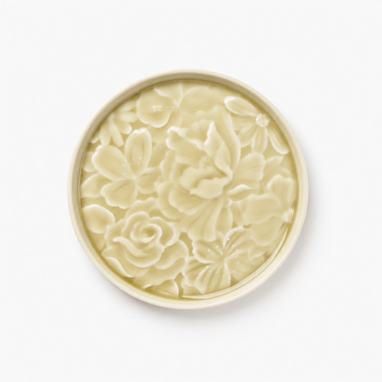 Light Green Floral Relief Tea Boat - Summit Breeze Tea