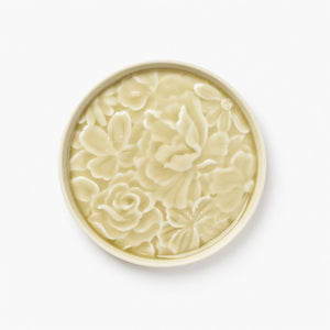 Light Green Floral Relief Tea Boat - Summit Breeze Tea
