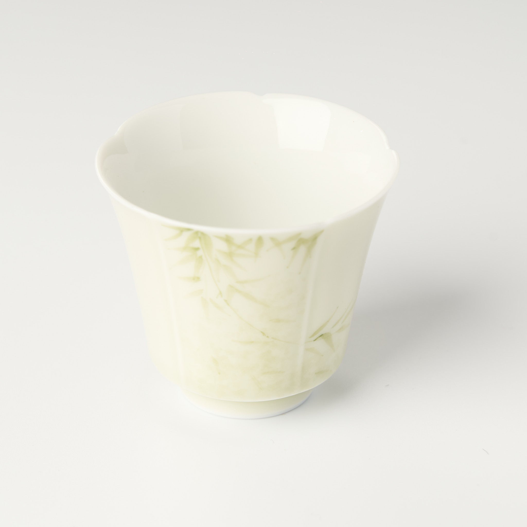 Light Green Tasting Cup with Bamboo Detail - Summit Breeze Tea