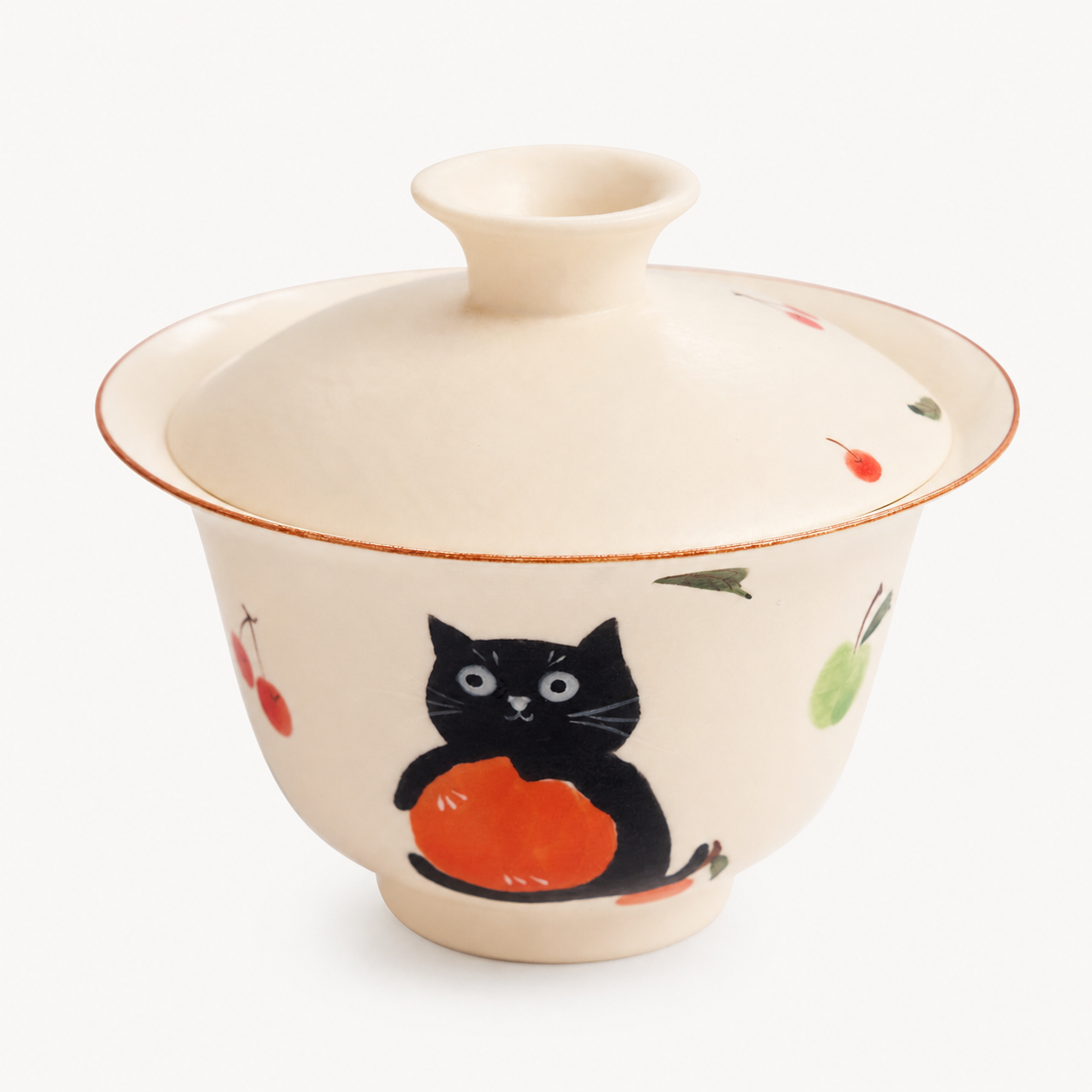 Lucky Cat & Fruit Gaiwan - Summit Breeze Tea