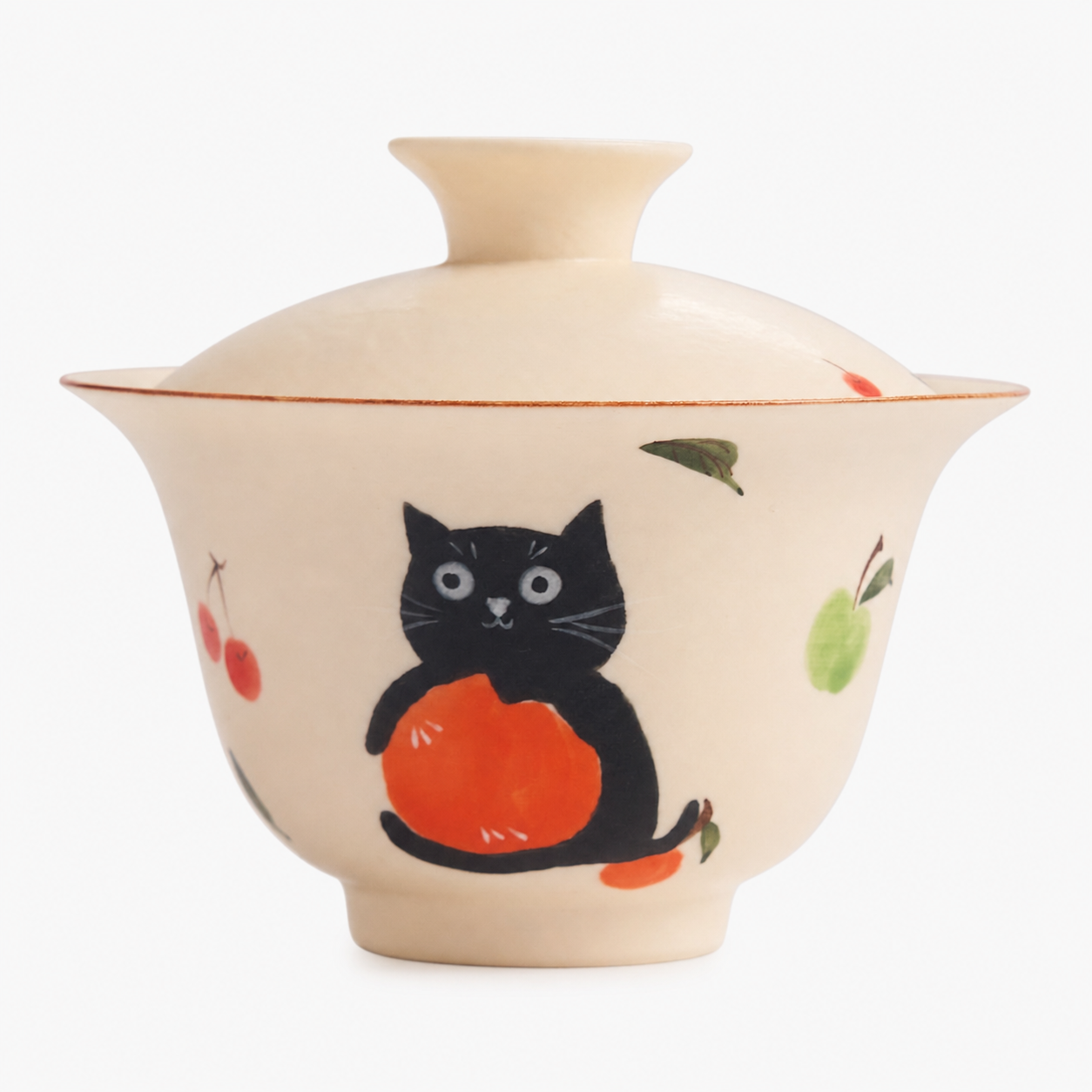 Lucky Cat & Fruit Gaiwan - Summit Breeze Tea