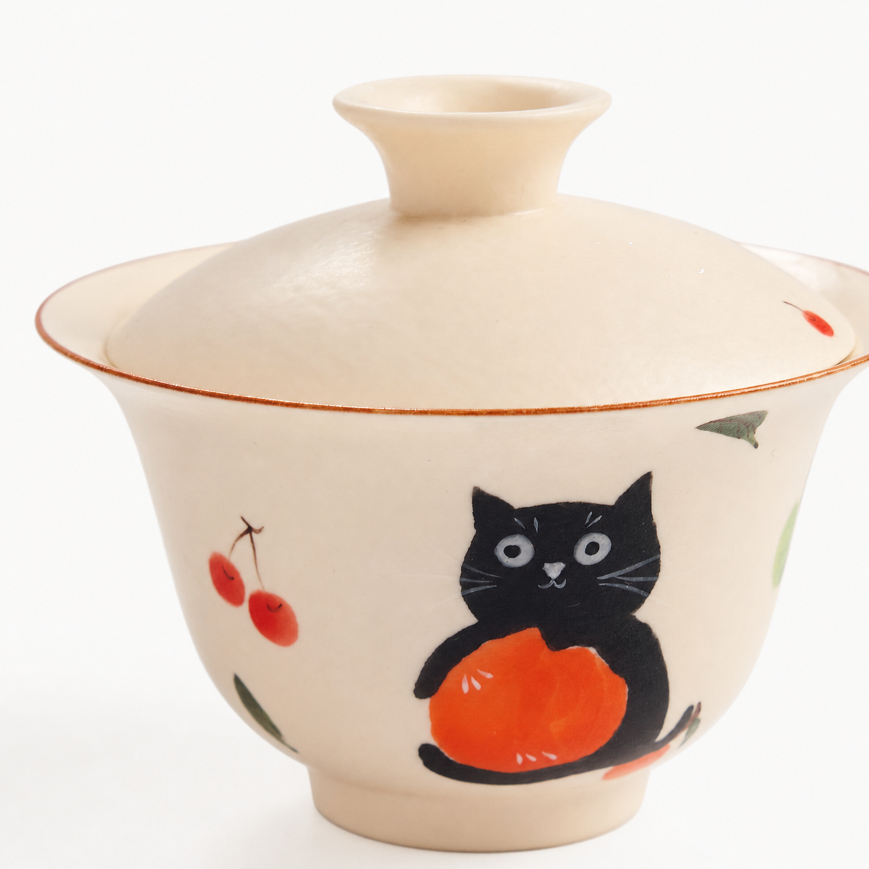 Lucky Cat & Fruit Gaiwan - Summit Breeze Tea