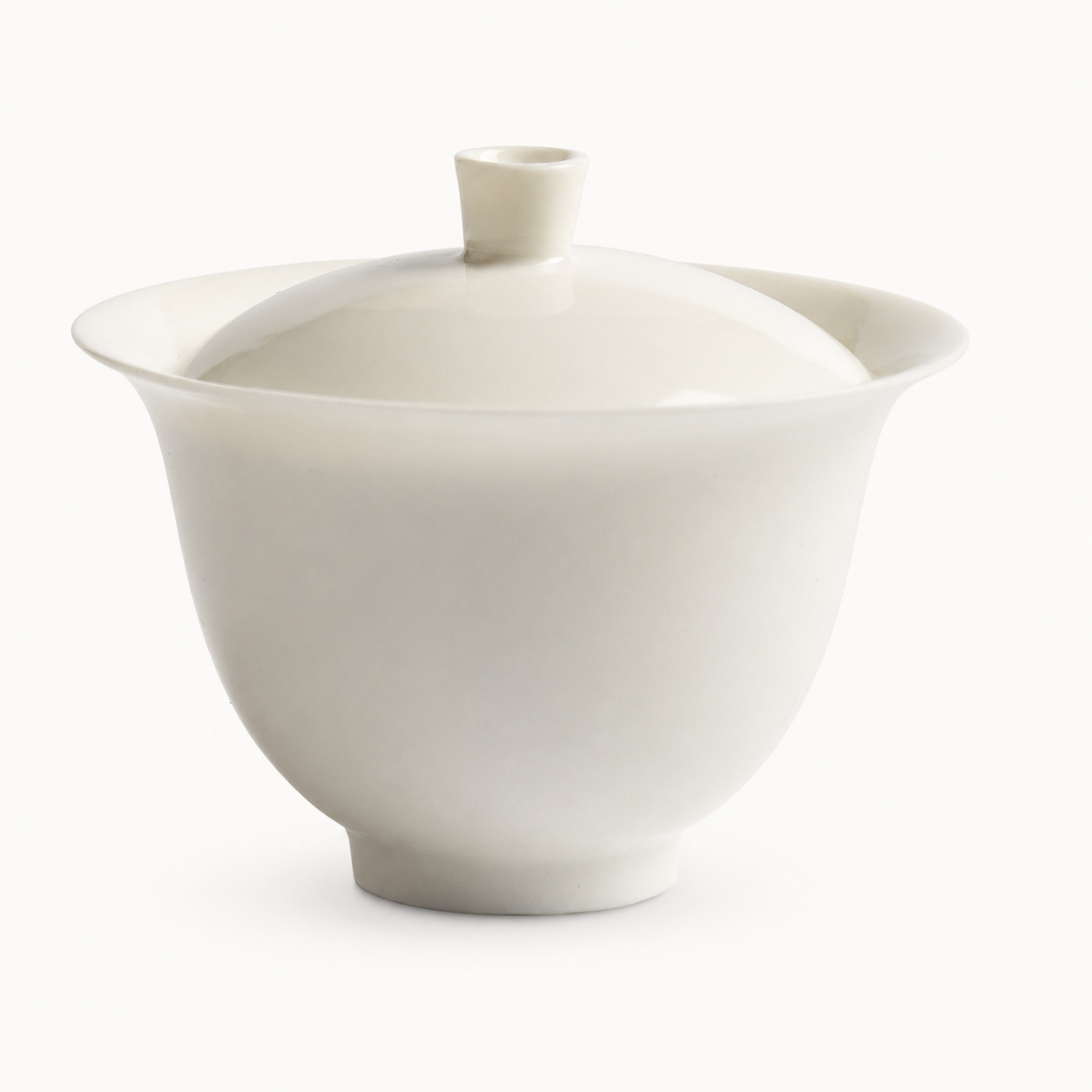 Minimal Ivory White Porcelain Gaiwan - Summit Breeze Tea
